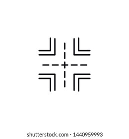 Simple road line icon. Stroke pictogram. Vector illustration isolated on a white background. Premium quality symbols. Vector sign for mobile app and web sites.