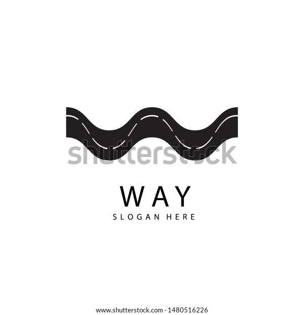 simple road logo design\
vector