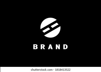 Simple road logo with letter H on negative space design concept, minimalist and elegant logo design.