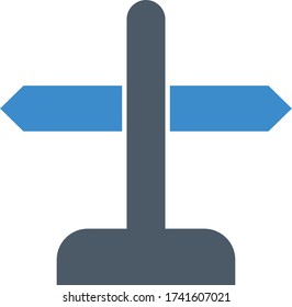 Einfaches Symbol für Straßenzeichen (Vector-Abbildung)