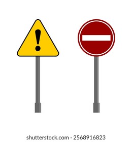 Simple road sign vector illustration