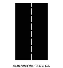 Simple road silhouette icon. Vector.