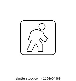 Simple road stop sign with big hand or icon vector illustration
