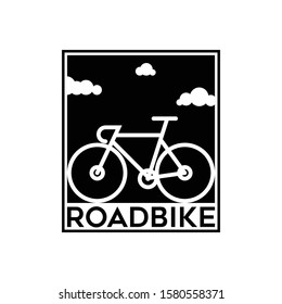 simple roadbike logo vector illustration