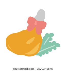 Material de ilustración de pollo asado simple