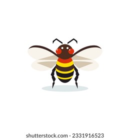 simple robot bee wild animal logo vector illustration template design