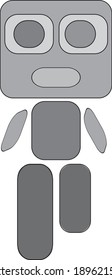 diseño simple de robots de color gris.