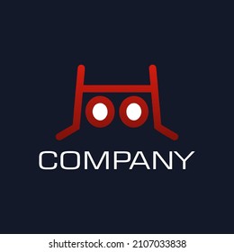 simple robot face logo template