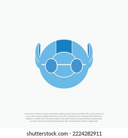 simple icono de color de la cabeza del robot. Cabeza de círculo sonriendo bot de chat. Robot moderno. Asistente virtual. Agente de conversación. Ilustración vectorial aislada