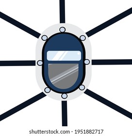 simple robot head image with vector format