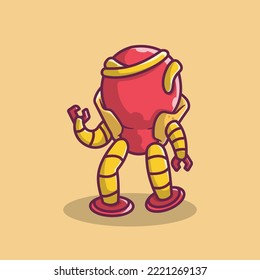 Simple robot hot dog object icon 