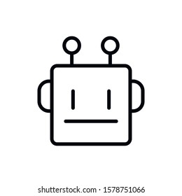 Simple robot line icon. Stroke pictogram. Vector illustration isolated on a white background. Premium quality symbol. Vector sign for mobile app and web sites.