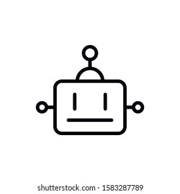 Simple robot line icon. Stroke pictogram. Vector illustration isolated on a white background. Premium quality symbol. Vector sign for mobile app and web sites.