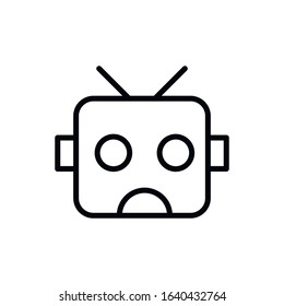 Simple robot line icon. Stroke pictogram. Vector illustration isolated on a white background. Premium quality symbol. Vector sign for mobile app and web sites.