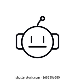 Simple robot line icon. Stroke pictogram. Vector illustration isolated on a white background. Premium quality symbol. Vector sign for mobile app and web sites.