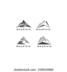 simple rock mountain logo design