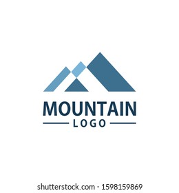 simple rock mountain logo design