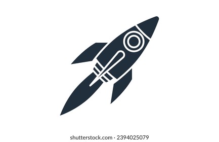 Simple rocket icon. flying rocket ship vector sign rocket symbol for logo, illustration, web, and mobile UI, UX.
