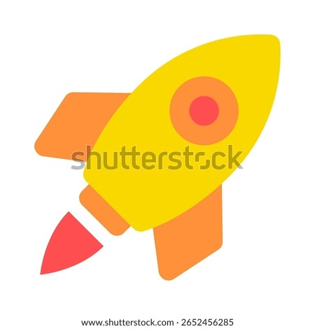Simple rocket icon with pointed nose and fins.