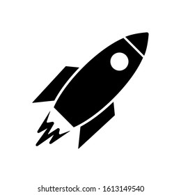 Simple rocket icon. Vector illustration