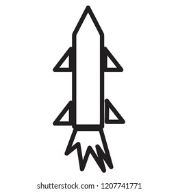 Simple rocket icon.vector