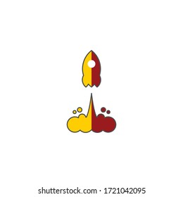 Simple Rocket Logo Concept Logo Icon Vector Design