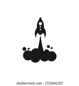 Diseño de vectores con logotipo simple de cohete