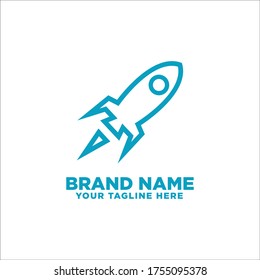 Simple Rocket logo design. Rocket icon