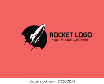 Simple rocket logo design template