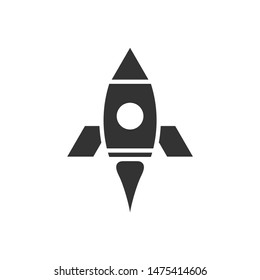 Simple rocket logo icon vector flat design