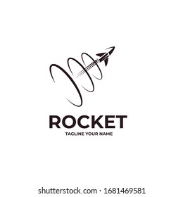 Simple Rocket Mascot Logo Vintage
