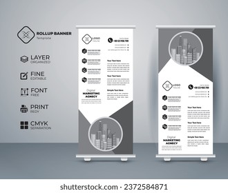 simple roll up banner template 