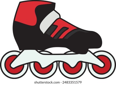 simple roller skate vector illustration graphic