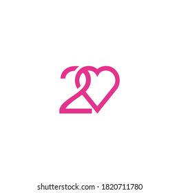 diseño de un logotipo de amor sencillo y romántico