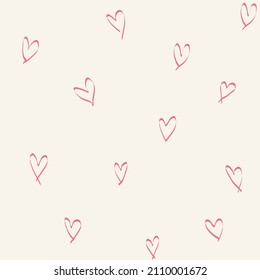 Simple romatnic background pattern Little  pink hearts for lovers on St. Valentine's Day or wedding
