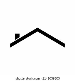 simple roof house flat style vector icon