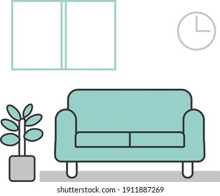 Simple room vector illustration material