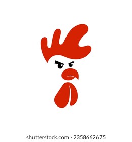 Simple Rooster logo plantilla de diseño vector aislado