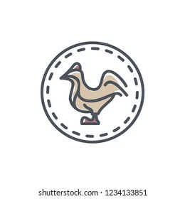 Simple Rooster Illustration