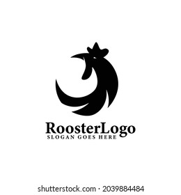 Simple rooster logo design template
