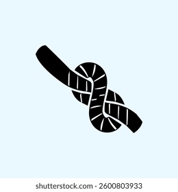 simple rope icon with black circle background
