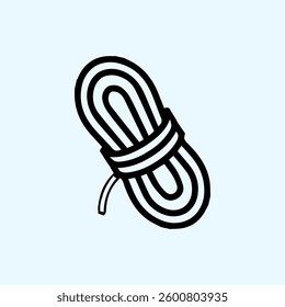 simple rope icon with black circle background