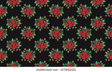 Simple rose flower, abstract floral pattern background.