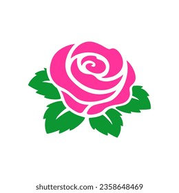 Simple Rose Flower Logo Design