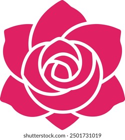 A simple rose icon vector style