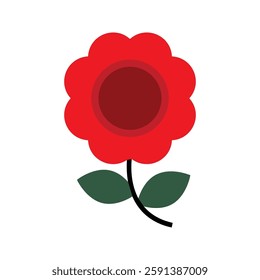 A simple rose icon vector style. eps10