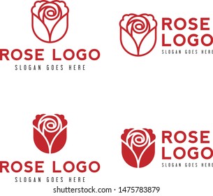 Simple Rose Logo Design Template