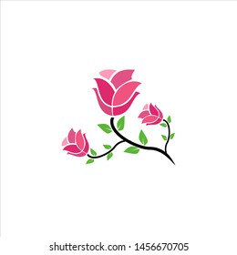 simple rose logo vector simple concept, rose  vector logotype. Business sign, identity, label, media badge.