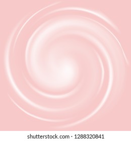 Simple Rose Quartz pink - white color themed spiral swirl radial gradient texture in square illustration in vector.
