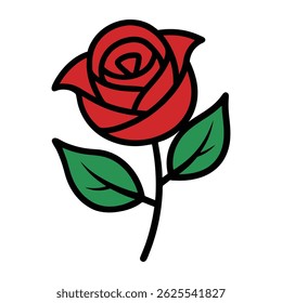 Arte vectorial rosa simple sobre fondo blanco 